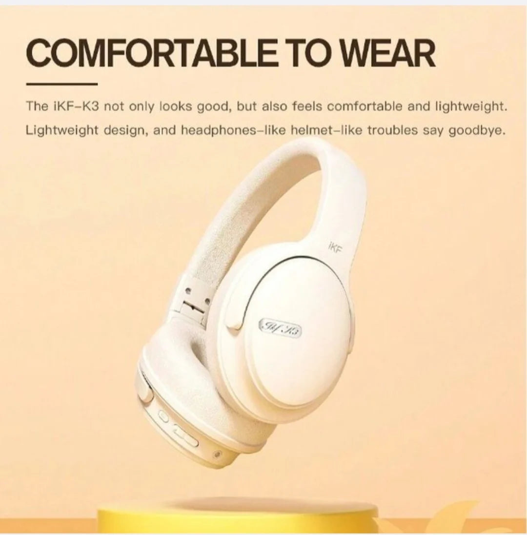 IKF - K3 - Wireless Noise Cancelling Headphone With Low Latency - White