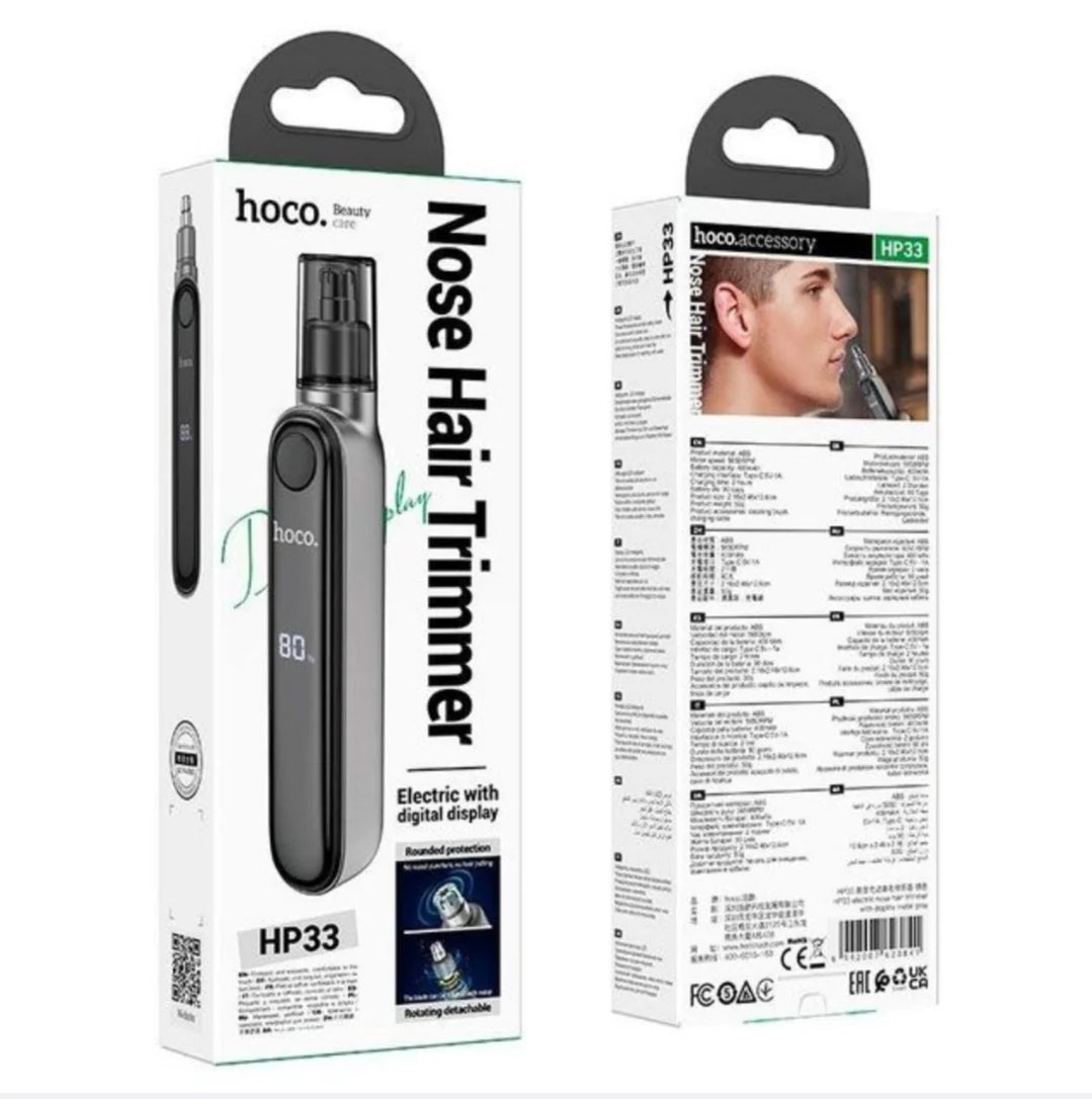 Portable Nose Hair trimmer with display Hoco HP33 Black PB