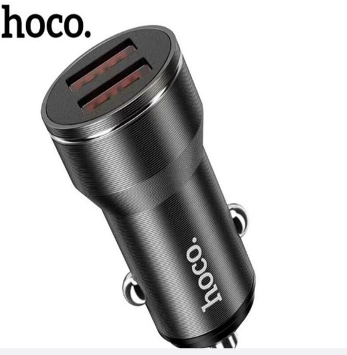 Hoco DZ11 Dual Port Car Charger set (Micro Cable)