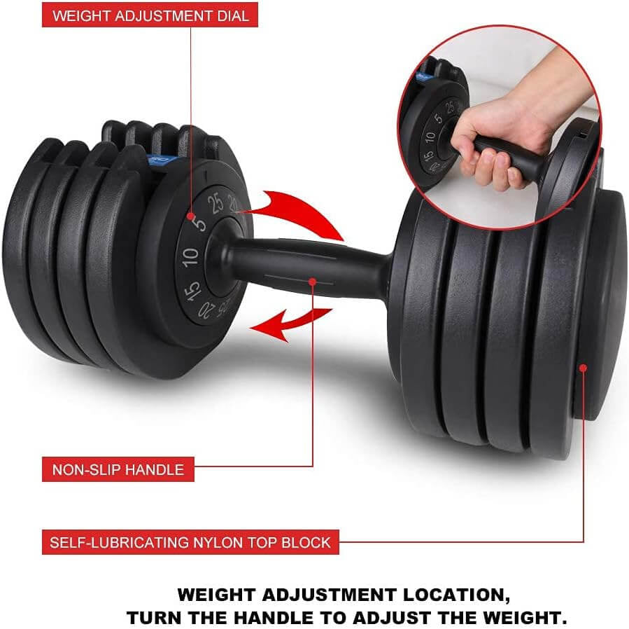 25Kg Professional Adjustable Single Dumbbell Set